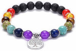 Bracelet 7 chakras avec Arbre de Vie