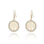 Boucle d'Oreille Arbre de Vie <br> Dorées