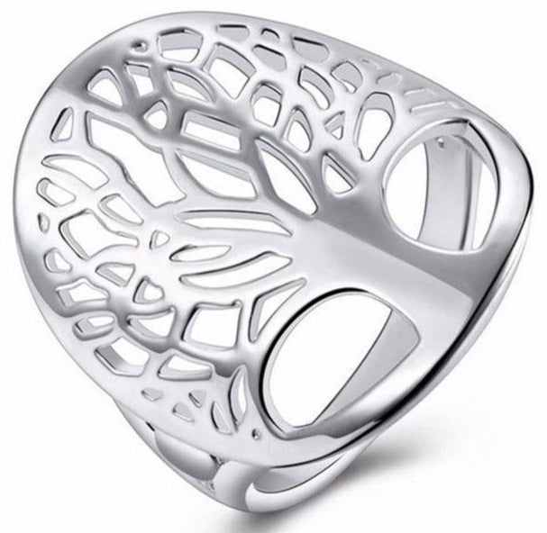 Bague Arbre de Vie plaquée argent