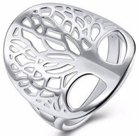 Thumbnail for Bague Arbre de Vie plaquée argent