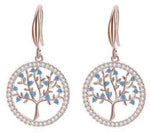 Boucles d'Oreilles Arbre de Vie Or Rose