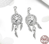 Boucles d'Oreilles Arbre de Vie Argent 925