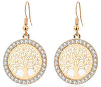 Thumbnail for Boucles d'Oreilles Arbre de Vie dorées