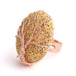 Bague Arbre de Vie Jaune