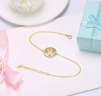 Thumbnail for bracelet doré arbre de vie pour femme
