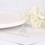 Bijoux Arbre de Vie Argent et Bleu