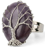 Bague Arbre de Vie Argent et Violet