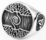 Bague Arbre de Vie Viking Acier