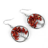 Thumbnail for Boucle d'Oreille Arbre de Vie <br> En Pierres Naturelles