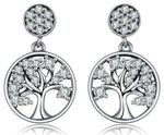Boucle d'oreille Arbre de Vie en Argent