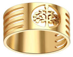 Bague Arbre de Vie Acier doré