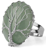 Bague Arbre de Vie Argent Vert