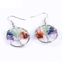 Thumbnail for Boucle d'Oreille Arbre de Vie <br> En Pierres Naturelles