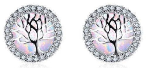 Boucles d'Oreilles Arbre de Vie Givre