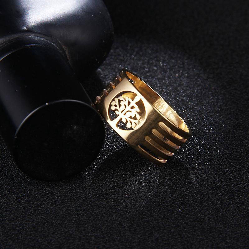 Bague Arbre de Vie <br> Acier Inoxydable