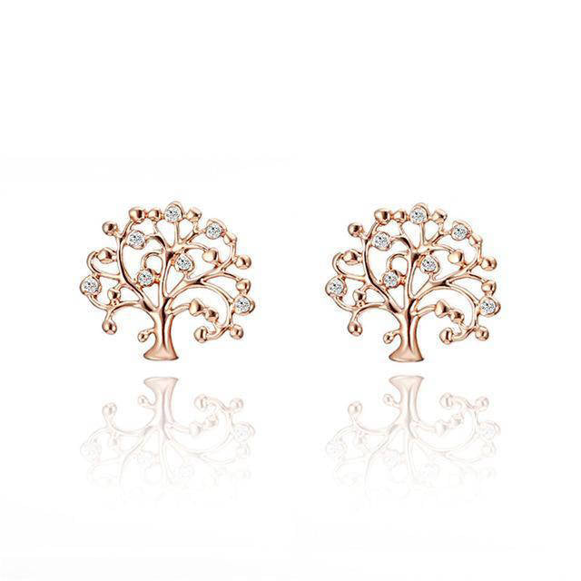 Boucle d'Oreille Arbre de Vie <br> Or et Argent