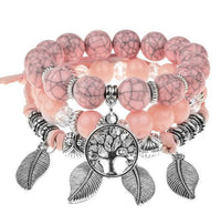 Thumbnail for Bracelet Arbre de Vie Ethnique Rose