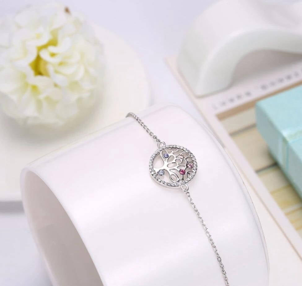 bracelet arbre de vie en argent massif pour femme