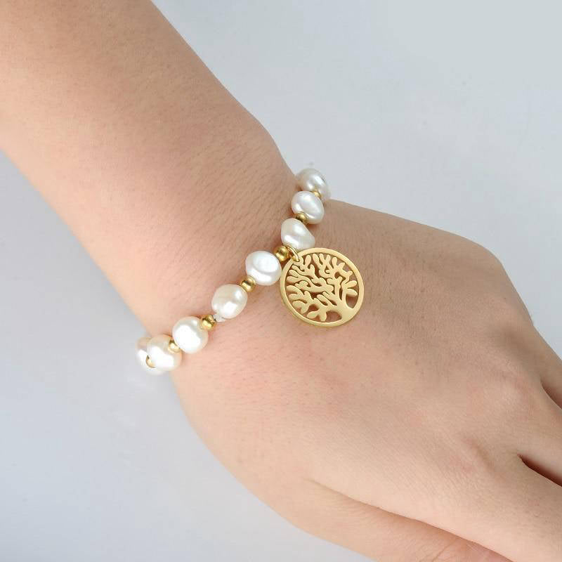 bracelet arbre de vie perle d'eau douce