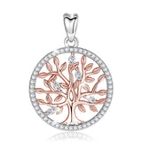 Médaille arbre de vie or rose