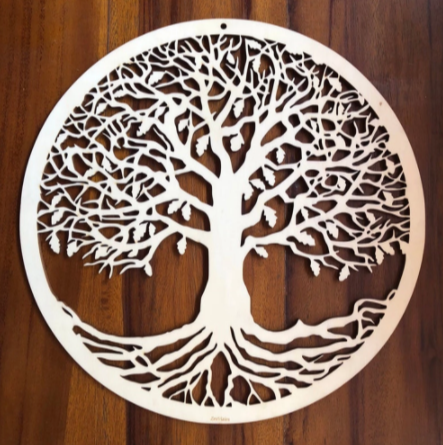 Décoration en bois - L'arbre de vie - Acajou