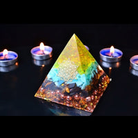 Thumbnail for Orgonite pyramide fleur de vie et étoile de david