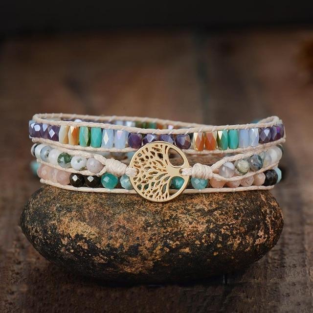 Bracelet porte bonheur arbre de vie ivoire