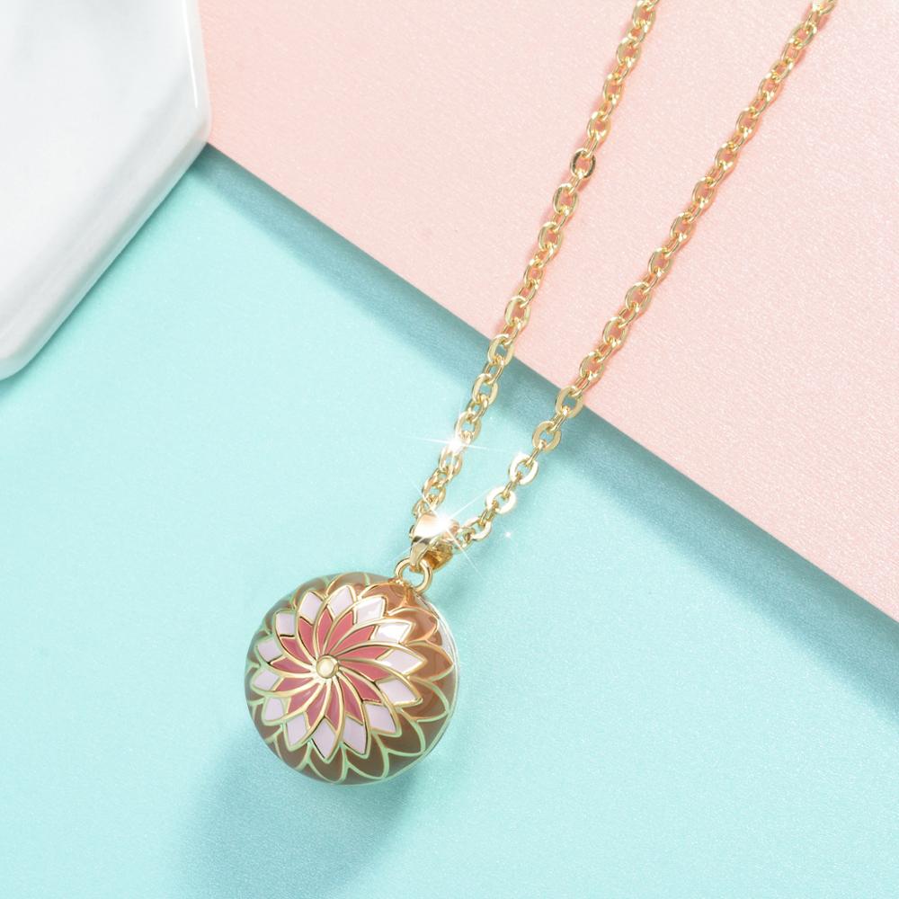 Bola Fleur de Vie avec chaine en or