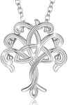 collier arbre de vie avec une triquetra