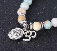Thumbnail for mala de 108 perles avec symbole OM et Arbre de Vie