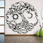 Arbre de Vie Stickers Gris sur un mur