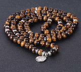 Mala 108 Perles Oeil de Tigre naturelles