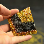 l'orgonite fleur de vie, vue de dos