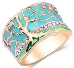 bague arbre de vie azur