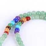 Mala Bouddhiste 108 Perles en aventurine verte