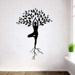 stickers arbre de vie yoga posture de l'arbre