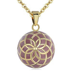 bola de grossesse fleur de vie avec chaine en or