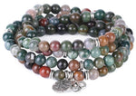 Chapelet Mala de 108 Perles en Agate Indienne