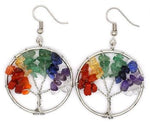 Boucles d Oreilles Arbre de Vie 7 Chakras