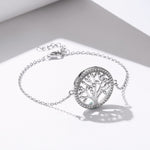 joli bracelet arbre de vie couleur argent