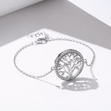 joli bracelet arbre de vie couleur argent
