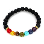 Bracelet 7 Chakras Pierre de Lave