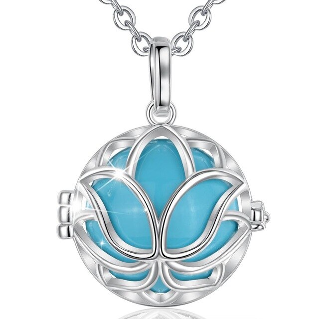 Bola de Grossesse Fleur de Lotus bleu ciel