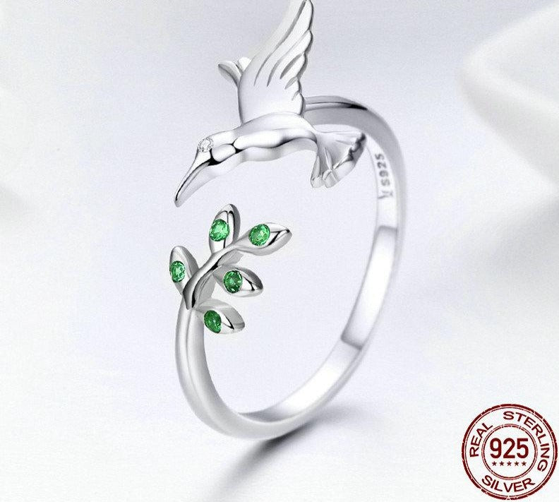 Bague Arbre de Vie <br> Oiseau