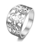 Bague Femme Fleur de Vie couleur argent