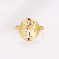 Thumbnail for Bague Arbre de Vie Dorée vue de face