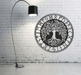 Stickers Muraux Arbre de Vie Celtique mur gris