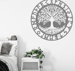 Stickers Muraux Arbre de Vie avec Racine couleur gris