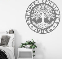 Thumbnail for Stickers Muraux Arbre de Vie avec Racine couleur gris