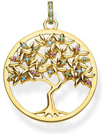 médaille arbre de vie dorée et colorée
